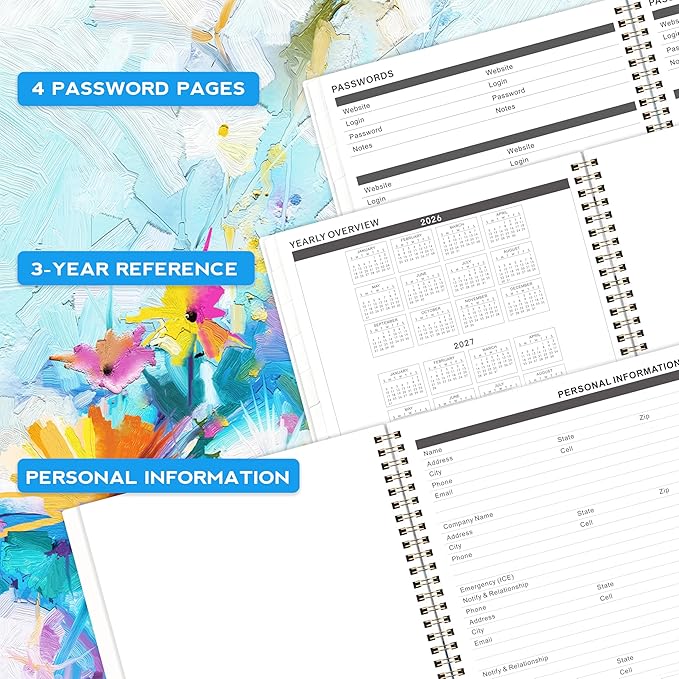 2026-2028 Monthly Planner/Calendar with Two-Side Pocket, July 2026 - June 2028, 9" x 11", 2 Year Monthly Planner 2026-2028, Flexible Cover, Perfect Organizer