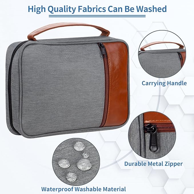 GUEER Bible Cover for Men, Bible Holder, Bible Cover Carrier Carrying Organizer Bag, Zipper and Pockets for Standard Size Bible, Gift for men(Male)