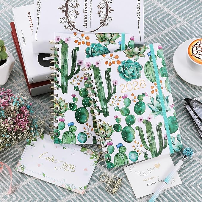 2026 Planner - Planner 2026, 2026 Planner Weekly and Monthly, Jan 2026 - Dec 2026, 8.5" x 6.4", Calendar Planner with Hardcover, Twin - Wire Binding, Monthly Tabs, Elastic Closure, Daily Organizer