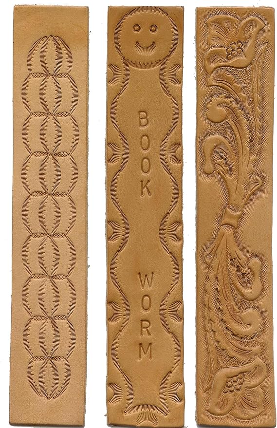 Realeather C0138-08 Bookmarks for Leathercrafting, 7" x 1.25", Natural, 8-Pack