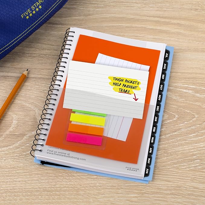 Five Star Planner 2026-2027 Weekly & Monthly Academic 12-Month July-June Advance Student Planner + Study App, 5-1/2" x 8-1/2", Blue (CAW45920)