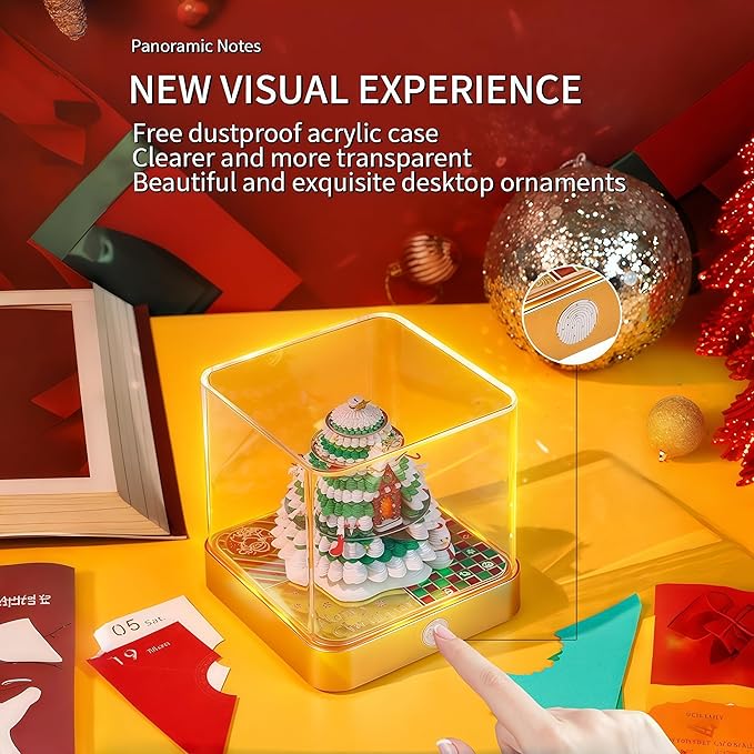 3D Calendar 2026 with Memo Pad Notepad, Timepiece 2026 Planner, Tear-Away 3D Artsy Pads, Creative Perpetual Organizer, Ideal New Year Gift for Office & Home (With Daily Calendar & Light-Buttery Not Included)