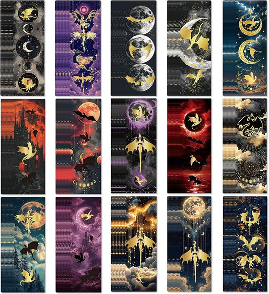 Fantasy Dragon Bookmark Gifts - 150 Pcs Fourth Paper Bookmarks Bulk for Men Women Book Lovers Novel Fans Wing Page Marks Merch School Reading Accessories Bookish Gift for Birthday Graduation
