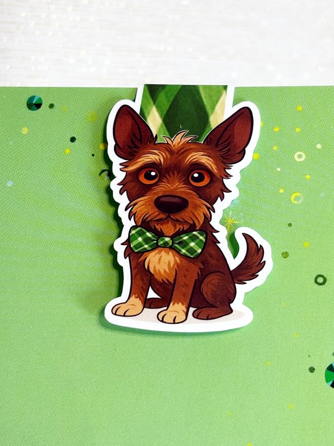 creates Magnetic Bookmark For Reading Journals Planners Scrapbooking Office Supplies Cute And Funny Bookmark For Bookworms Matte Laminate Double Sided Handmade (Doggie Pal)