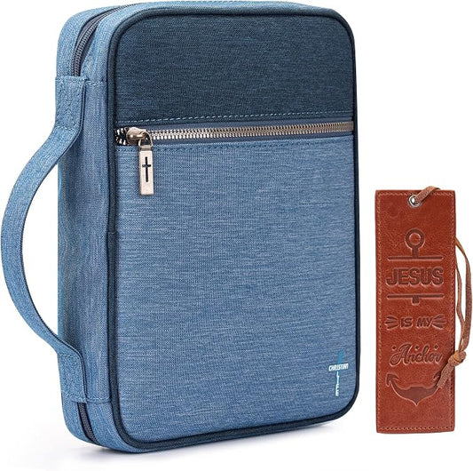 Montana West Bible Cover for Women Men with Leather Bookmark Book Carrying Cases Church Bag for Outdoor Protective
