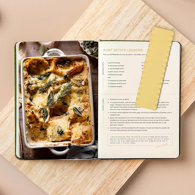 Genuine Fred USE Your Noodle Lasagna Noodle Bookmark, Thin Flexible Silicone, 6" Tall, Great Gift for Book and Pasta Lovers