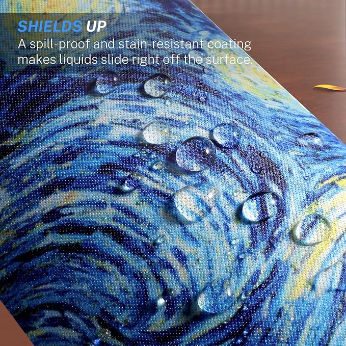 MROCO Essential Office & Gaming Mouse Pad, 8.5 x 11 Inch, Starry Night | Anti-Fray Stitched Edges, Functional and Stylish Pattern Design, Non-Slip Rubber Base, Water and Stain Resistant Protection