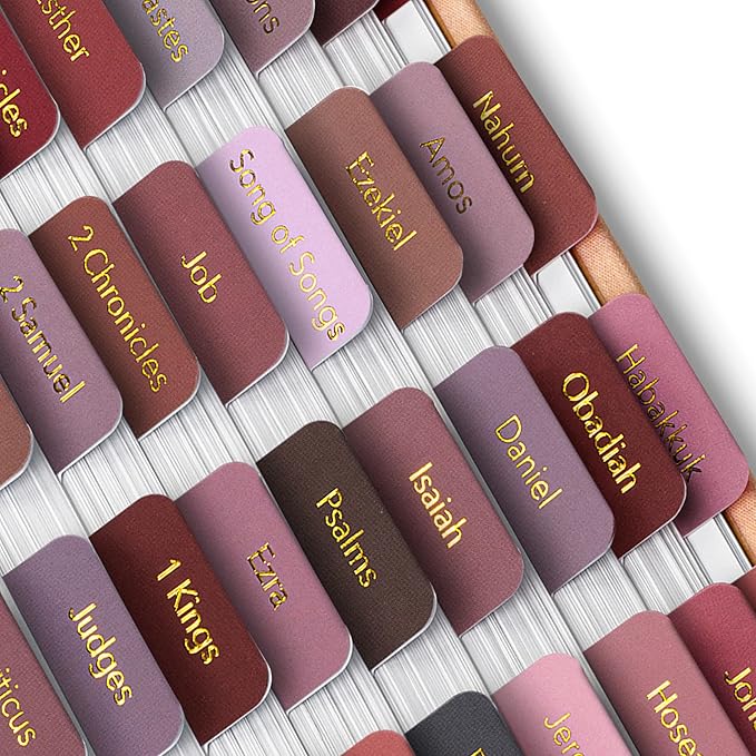 Mr. Pen- Bible Tabs, 75 pcs, Earth Tone, Gold Foil Embossed Lettering, Laminated Bible Tabs for Women and Men, Bible Index Tabs, Bible Book Tabs, Bible Labels Tabs, Mr. Pen Bible Tabs