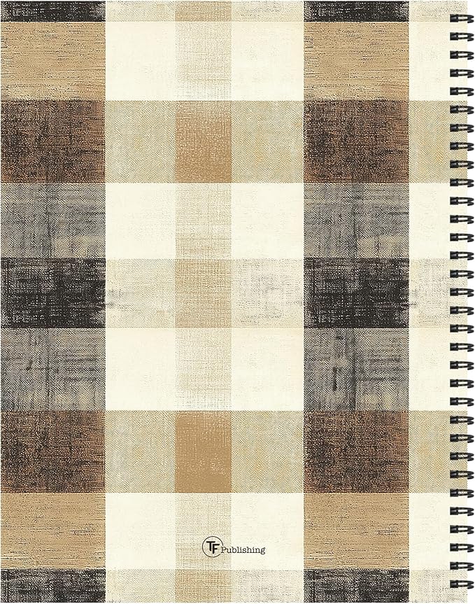 TF Publishing July 2026 - June 2027 Checkered Cowboy Large Weekly Monthly Planner - 12 Month Academic Planner 2026-2027 with Durable Cover, Thick Uncoated Paper, and Planning Stickers - 9 in x 11 in