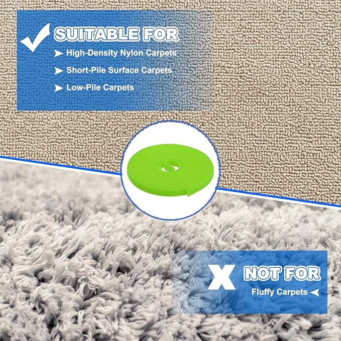 PATIKIL Carpet Marker Strips 0.4 Inch x 16.4 Ft, 2 Roll Floor Markers Nylon Strip Floor Marking Tape for Classroom Rug Teacher Supplies, Green