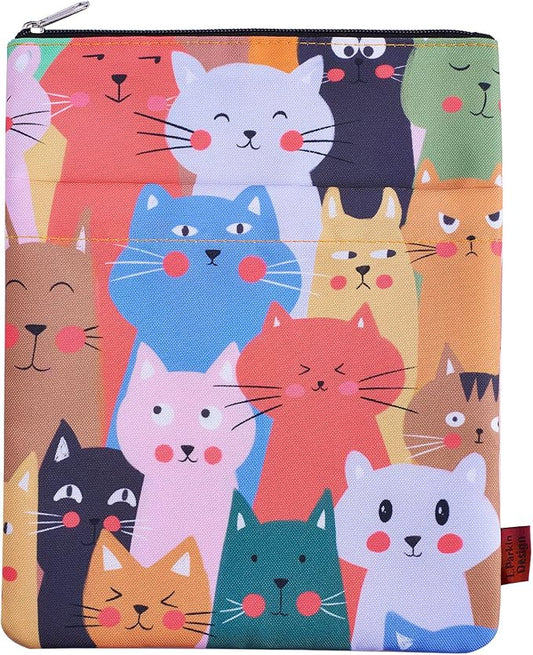 Book Sleeve for Book Lovers, Bookish Book Protector, Book Covers for Paperbacks, Washable Fabric, Book Sleeves with Zipper, Medium 11 Inch X 8.7 Inch