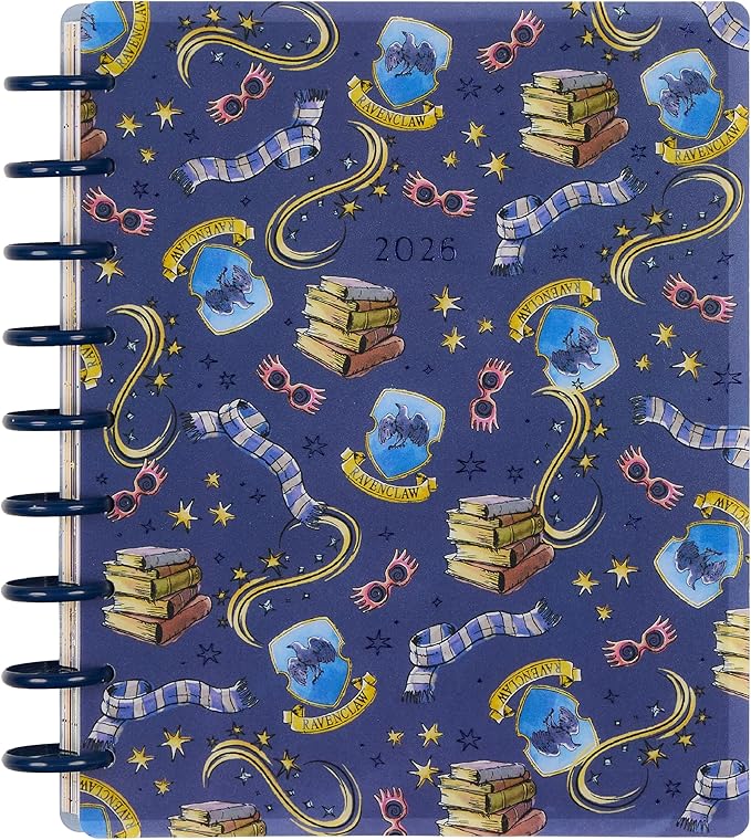 Happy Planner Harry Potter Disc-Bound 12-Month January–December 2026 Planner, Classic Size, Vertical Layout, Ravenclaw Magic