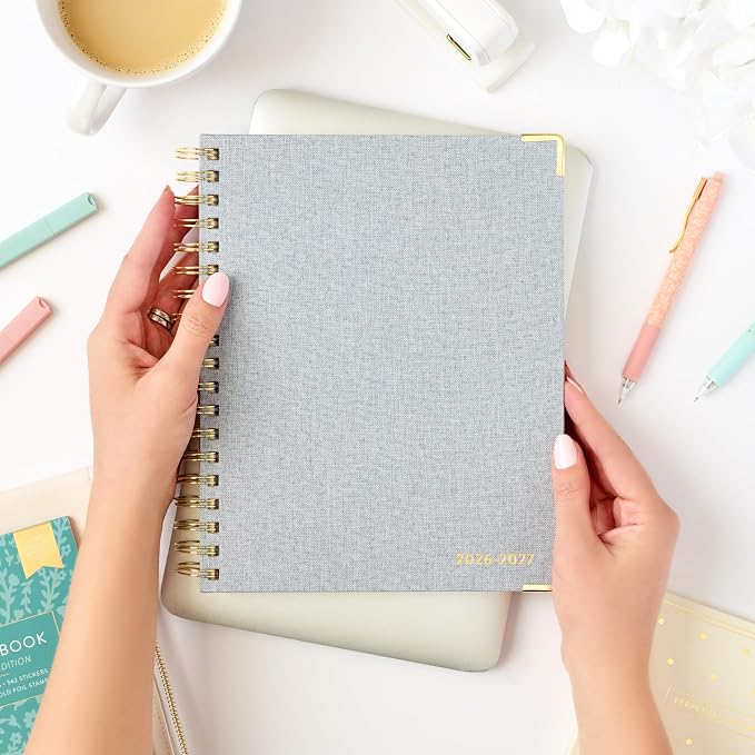PPP Work Planner 2026-2027 | 12-Month Weekly Calendar (Start Monday) | Vertical Weekly Layout | Monthly Review Pages | Budgeting & Goal Tracker Pages | Customizable Checklists for Routines & Daily Goals