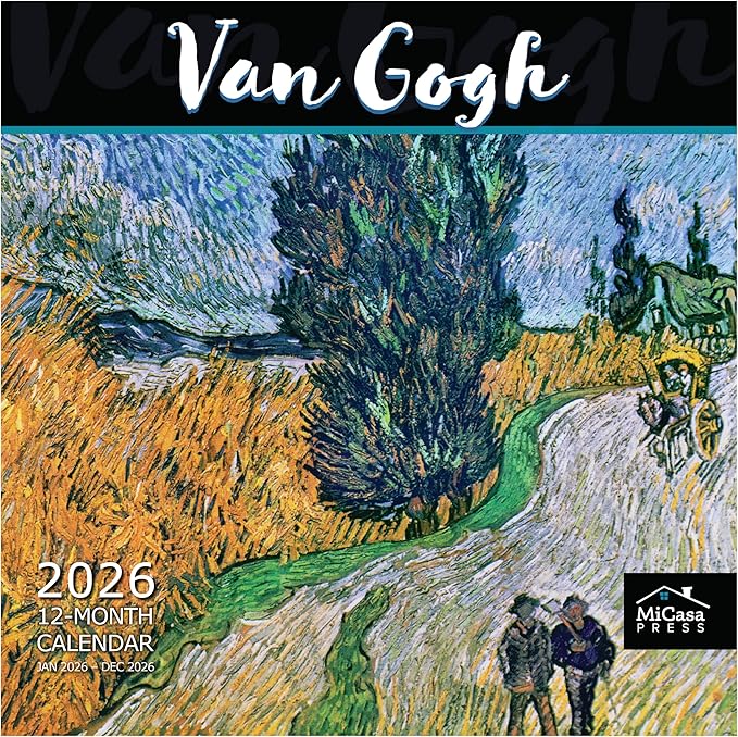 MICASA PRESS Vincent van Gogh 2026 Wall Calendar 12 Month | 12" x 24" Open | Thick & Sturdy Paper | Holiday Gift | Impressionist Art Calendar 2026