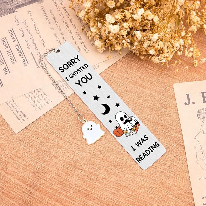 Cute Bookmarks for Women Book Accessories for Reading Lovers Funny Bookmarks for Women Cool Spooky Ghosts Bookmark Birthday Easter Halloween Gifts for Friends Female Teacher