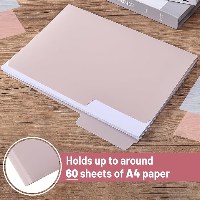 Mr. Pen- File Folders, 1/3 Cut Tab, 6 Pack, Morandi Colors, Letter Size, Colored File Folders, Letter File Folders
