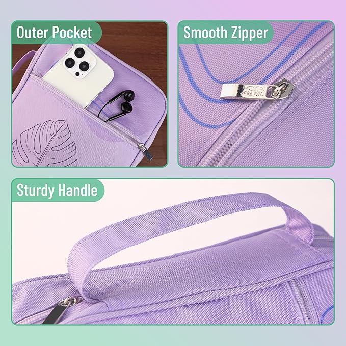 Mr. Pen- Bible Cover Case, Carrying Book Case with Durable Handle and Zippered Pocket, Bible Protective Church Bag for Men & Women, Christian Gifts, Pale Purple