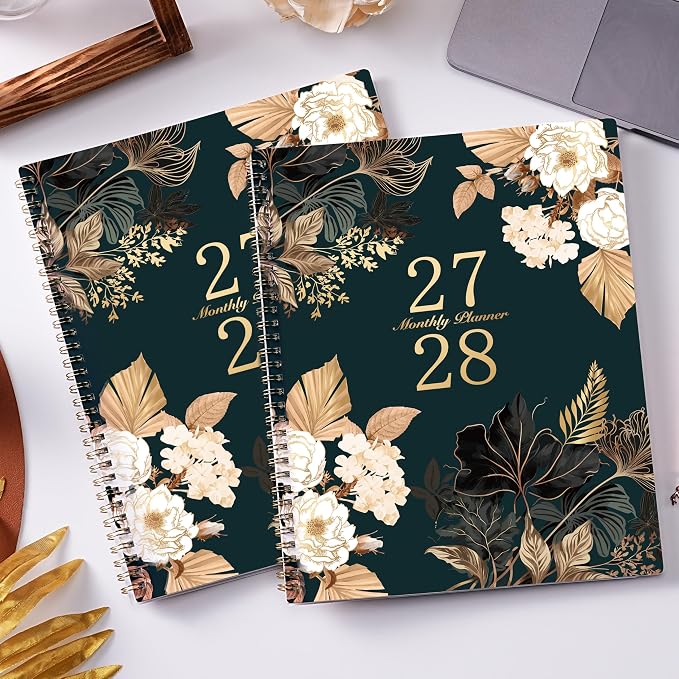 2027-2028 Monthly Planner - Jan 2027 - Dec 2028, 2 Year Monthly Calendar 2027-2028, 9" × 11" Calendar Planner, 24 Months, Tabs, Back Pocket, Twin-Wire Binding, Note Pages