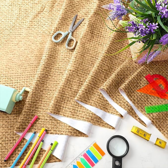 Mindsoft Bulletin Board Paper 48'' x 107'' Class Boards for Classroom Bulletin Boards Everyone is Welcome Classroom Board Decor Pillows Curtains Crafts(Burlap,1 Pc)