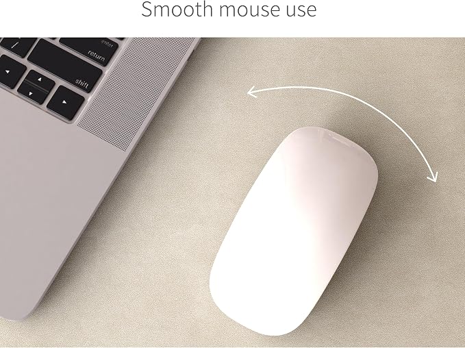 RENMTURE Desk Pad, Cork & PU Leather Desk Mat, Large Mouse pad, Non-Slip Desk Protector and Blotter, Waterproof Writing Pad, Desk Accessories and Organizers for Home Office (Golden,32"x16")