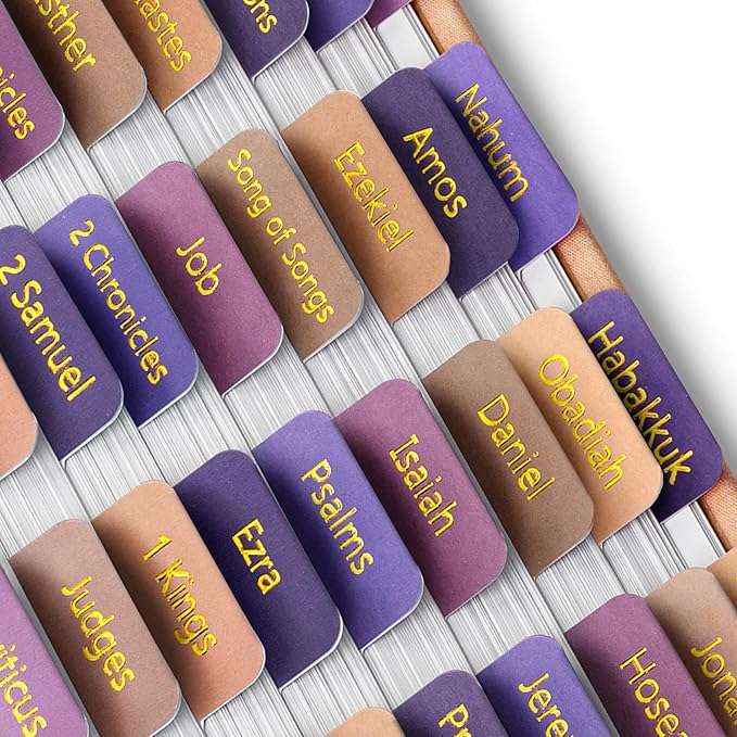 Mr. Pen- Bible Tabs, 75 Tabs, Lavender Fields, Gold Foil Lettering, Laminated Bible Tabs for Women and Men, Bible Tabs for Study Bible Index Tabs, Bible Book Tabs, Bible Labels Tabs