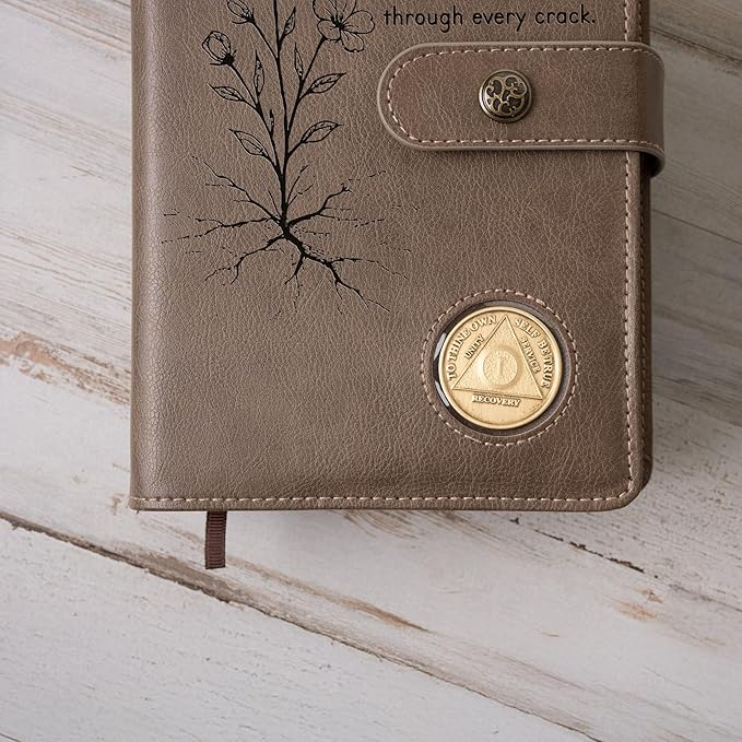 Custom Design AA Big Book & 12 Steps and 12 Traditions Book Set Cover, Alcoholics Anonymous Gifts, Fits 2 Hardcover AA Books, AA Coin Holder
