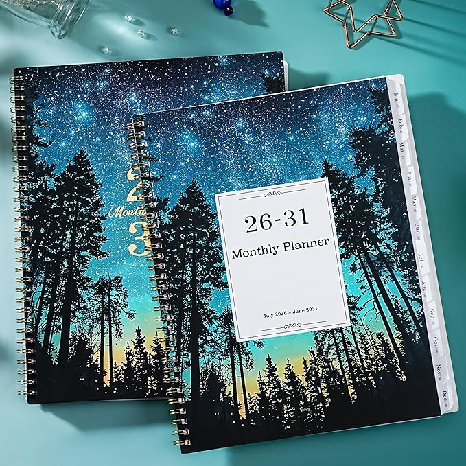 Monthly Planner 2026-2031 – July 2026 - June 2031, 9"x11", 5 Year Calendar 2026-2031 Monthly Planner with Double-Side Pockets & Notes Pages, 60 Months Tabs, Perfect for Work, School & Family Planning