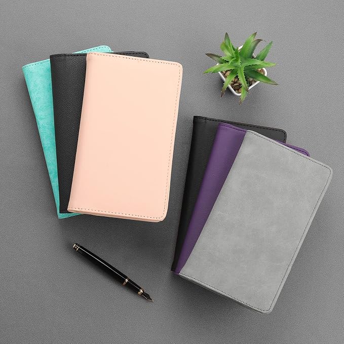 MaxGear Business Card Organizer Book, Holds 240 Cards, Portable PU Leather Business Card Holder with Clear Sleeves, Professional Card Binder for Office, Meetings, Networking, Dark Gray