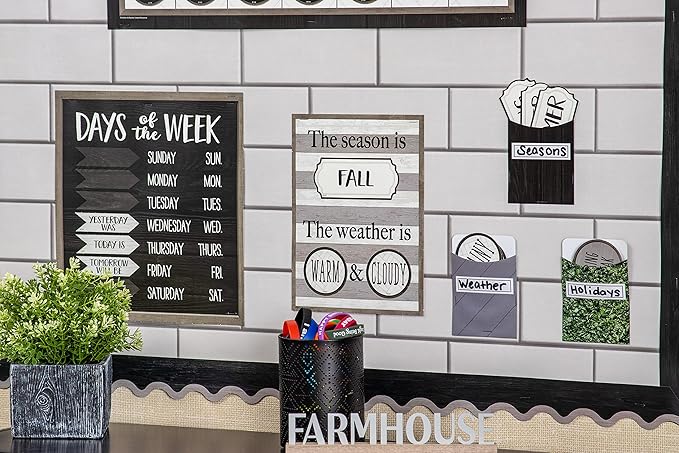 Teacher Created Resources Modern Farmhouse Library Pockets - Multi-Pack