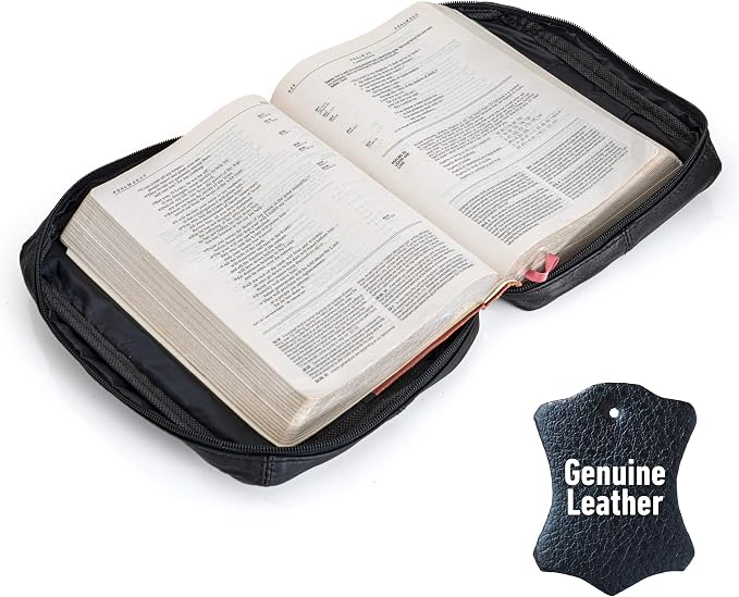 B&F Embassy Black Solid Genuine Leather Bible Cover