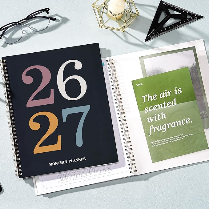 2026-2027 Monthly Planner - 2026-2027 Planner from July 2026 - Deccember 2027, Monthly Planners 8.5''x11'', 18 Months with Tabs, Large Daily Blocks, Double Inner Pocket