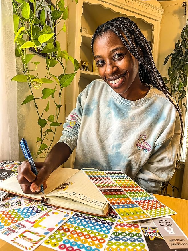 Vladi Creative Mini Planner Stickers - 2210 Pcs, 14 Sheets, Decorative & Productivity-Boosting Colorful Stickers for Journals, Calendars, Scrapbooking, Time Management, & DIY Planner Decoration