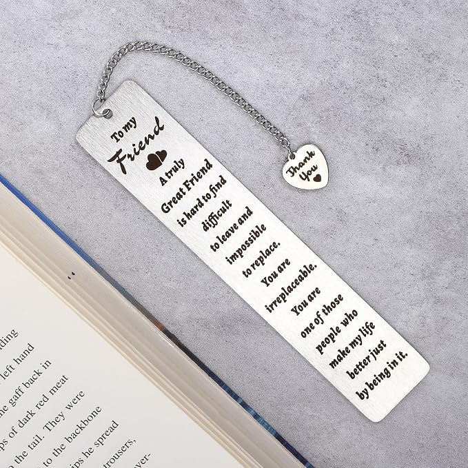 Best Friend Bookmark Gifts for Women Book Lover Metal Book Mark for Reading Graduation Best Friend Birthday Gift for Women Long Distance Friendship for Bestfriend Coworker Bestie BFF Bookish