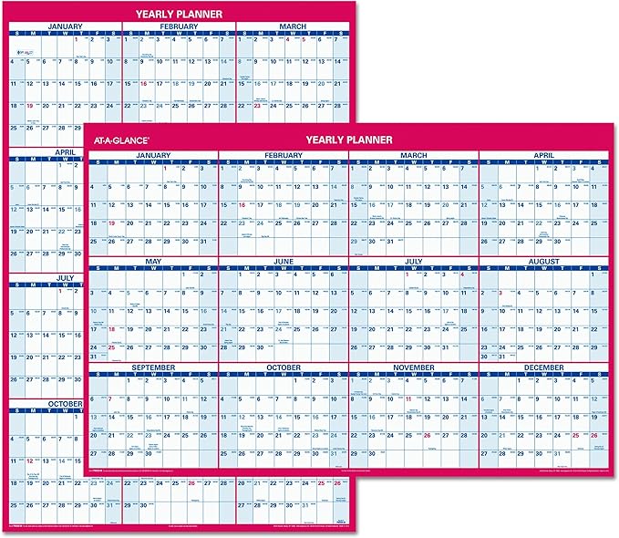 AT-A-GLANCE Vertical/Horizontal Wall Planner, 48 x 32 Inches, White and Cream, 2011 (PM326-28)