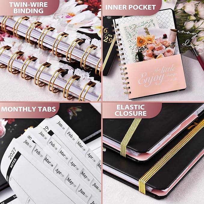 2026-2029 Monthly Planner/Calendar - 3 Year Monthly Planner 2026-2028, JULY. 2026 - JUNE. 2029, 6.3" × 8.4", 3 Year Calendar with Tab, Back Pocket, Twin-Wire Binding, Premium Paper, Note Pages