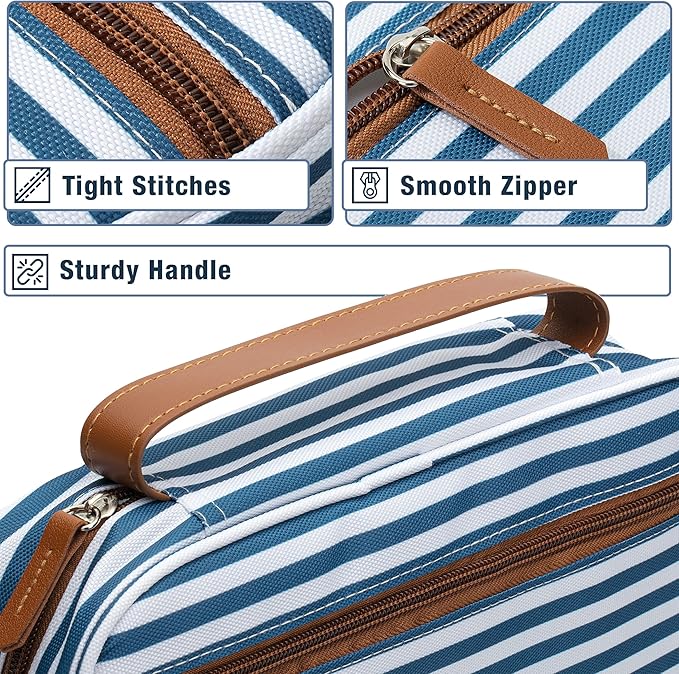 Mr. Pen- Bible Cover Case, Carrying Book Case with Durable Handle and Zippered Pocket, Bible Protective Church Bag for Men & Women, Christian Gifts, Blue Stripes