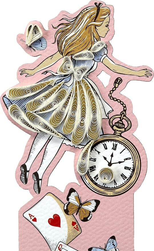 Moleskine Limited Edition Alice’s Adventures in Wonderland Origamo Bookmark, Hand-Quilled, Made from Recycled Paper