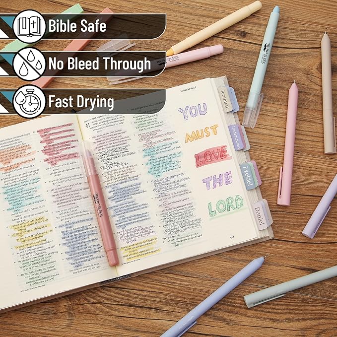 Mr. Pen- Bible Cover Case for Women, Large Bag with Durable Handle, 24-pcs Bible Journaling Kit & Study Supplies with No Bleed Highlighters and Pens, Christian Gift for Women, Mothers Day Gift