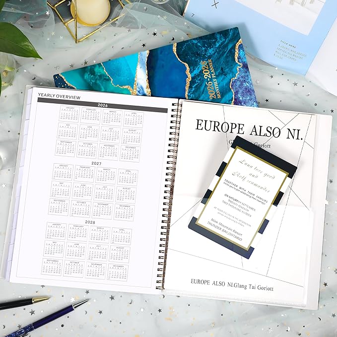 Monthly Planner/Calendar 2026-2028 - 2 Year Monthly Planner 2026-2028, 9" × 11", Jul 2026 - Jun 2028, 24 Months, Tabs, Twin-Wire Binding, Holidays, Notes Pages