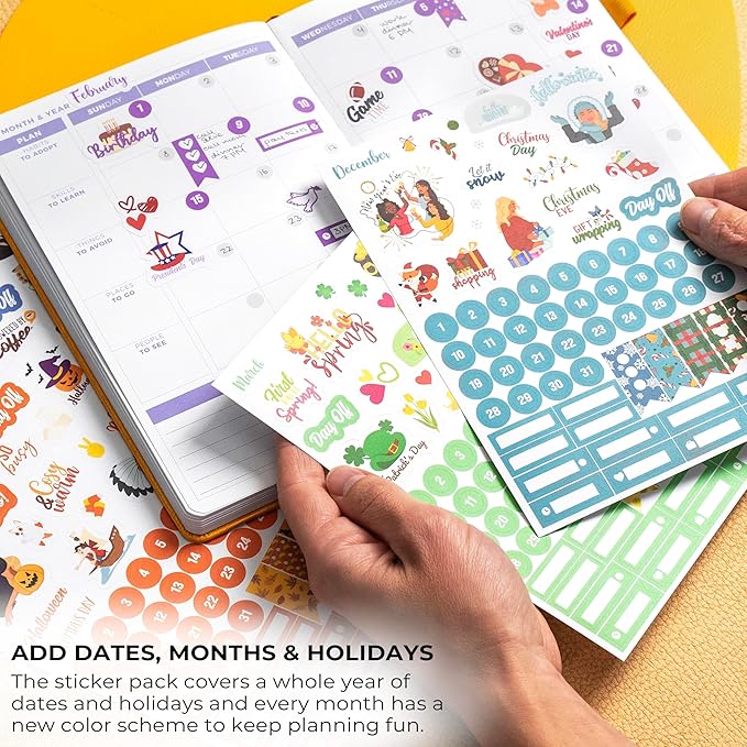 Clever Fox Mega Sticker Pack – 2000+ Small Planner Stickers for Adults – Sticker Book for Women – Aesthetic Calendar & Journal Accessories