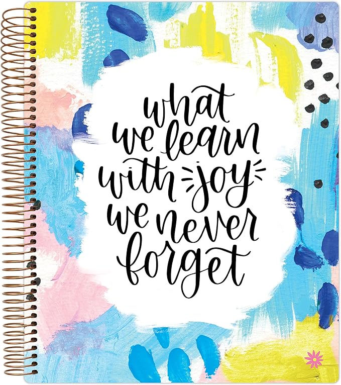 bloom daily planners New Undated Academic Year Teacher Planner & Calendar - 7 Period Lesson Plan Organizer Book with New Frosted Cover (9" x 11") - Learn with Joy