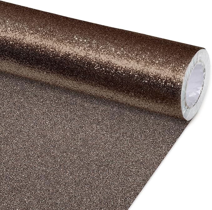 Qyeahkj 17in x 20ft Glitter Bulletin Board Paper Roll Bulletin Board Background Paper Fade Resistant Classroom Decoration Poster Art Craft Home Wall Education Decor Supplies Coffee