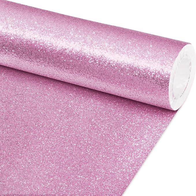 Qyeahkj 17in x 20ft Glitter Bulletin Board Paper Roll Bulletin Board Background Paper Fade Resistant Classroom Decoration Poster Art Craft Home Wall Education Decor Supplies Hot Pink