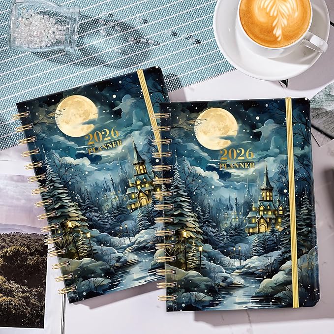 2026 Planner - Jan 2026 - Dec 2026, 6.3" x 8.4", Weekly Monthly Planner 2026 with Colorful Tabs, Twin-Wire Binding, Premium Paper
