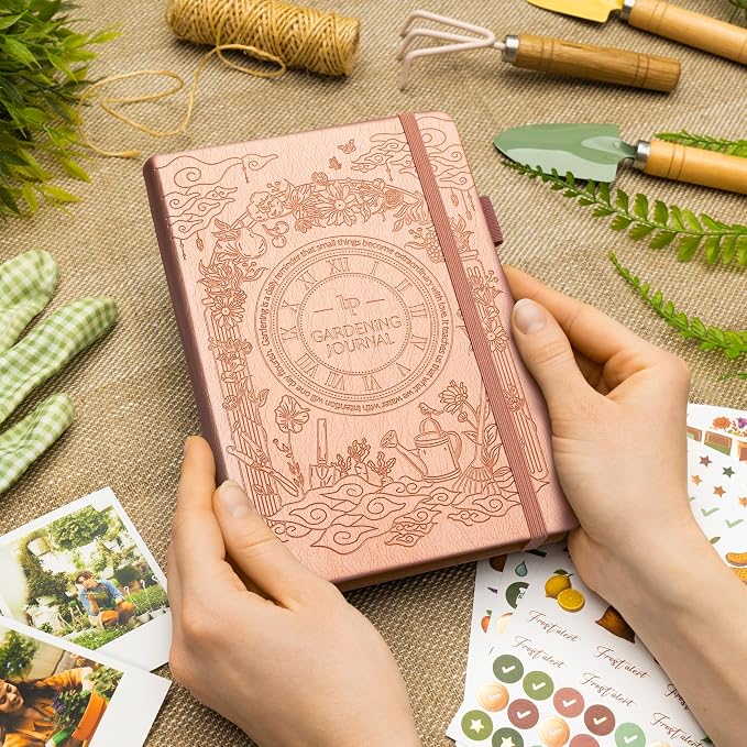 Legend Gardening Journal – 5-Year Garden Journal Planner & Log Book with Gardening Calendar & Plant Logs – Hardcover Garden Planner (Rose Gold)