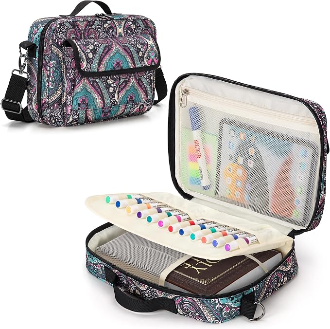 LoDrid Bible Carrying Case for Church with Multiple Pockets, Portable Bible Cover Bag with Handle and Shoulder Strap for Bible Accessories, Totem, Bag Only