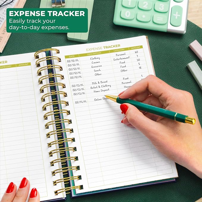 Clever Fox Budget Planner & Monthly Bill Organizer With Pockets. Expense Tracker, Budgeting Journal & Financial Book. Medium, 5.1x8.2" (Dark Blue)