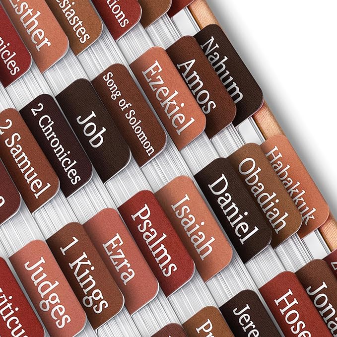 Mr. Pen- Bible Tabs, 75 Tabs, Brown, Laminated Bible Tabs for Women and Men, Bible Tabs for Study Bible, Large Print Bible Index Tabs, Bible Book Tabs, Bible Labels Tabs, Mr. Pen Bible Tabs
