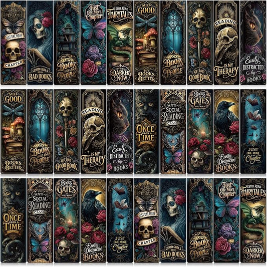 Dark Romance Magnetic Bookmarks - 30 PCs Funny Book Marks Merch Magnets Bulk Personalized Page Markers for Reading Women Adults Gothic Lovers Readers Bookish Accessories Birthday Gifts