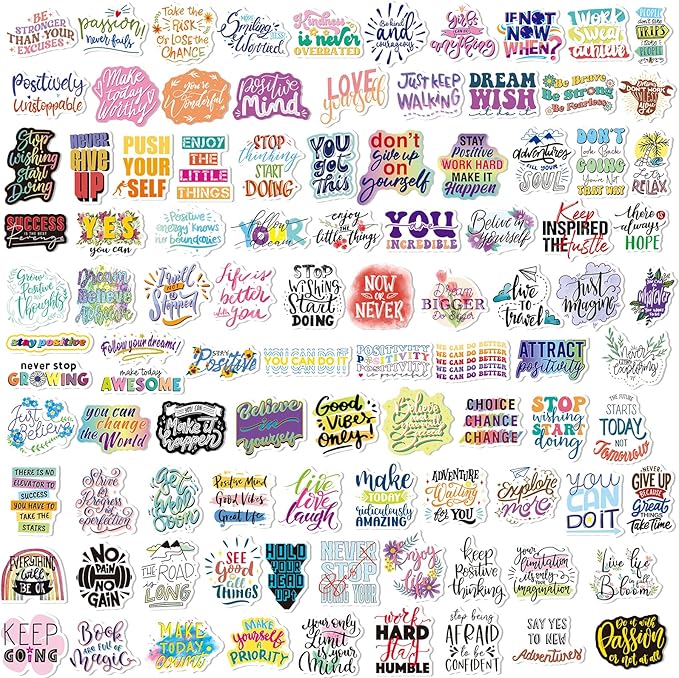 Christian Stickers - 200Pcs Inspirational Stickers, Easter Stickers, Waterproof Planner Sticker for Water Bottle, Laptop, Planner, Journaling, Bible Verse Sticker, Christian Gifts - Colorful